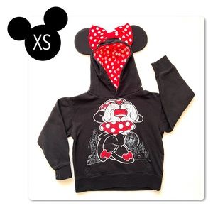 Disney Parks Minnie Mouse Hoodie Girls XS
